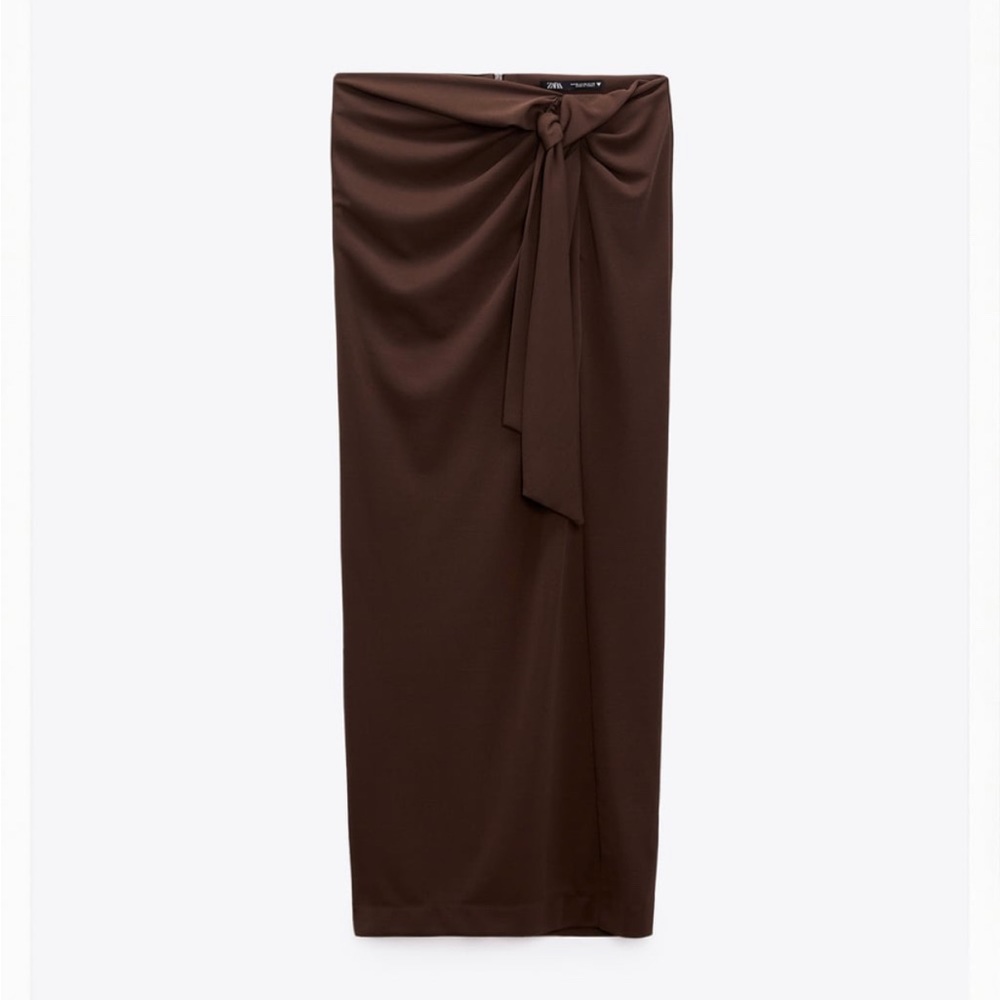 Zara tied slit skirt